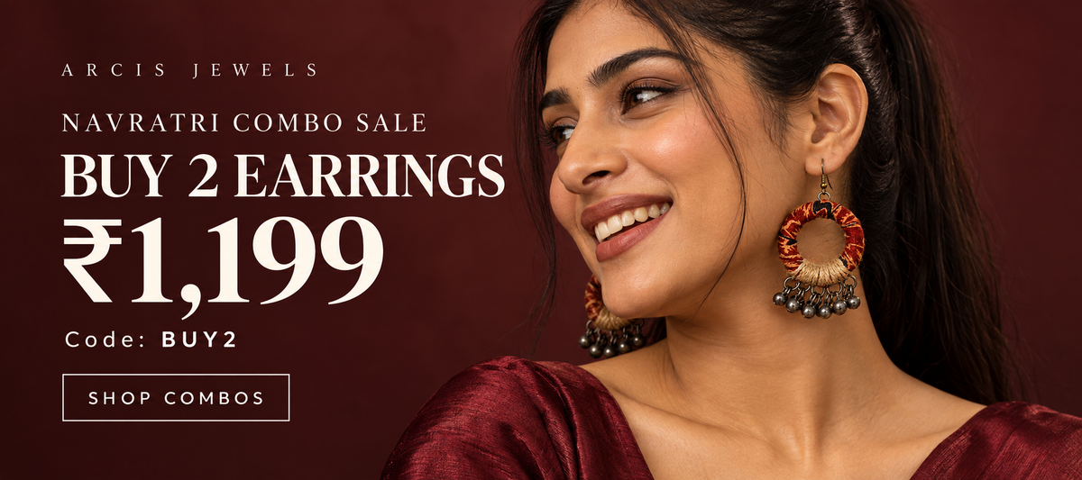 Arcis Jewels Navratri sale — handcrafted earrings and festive offers